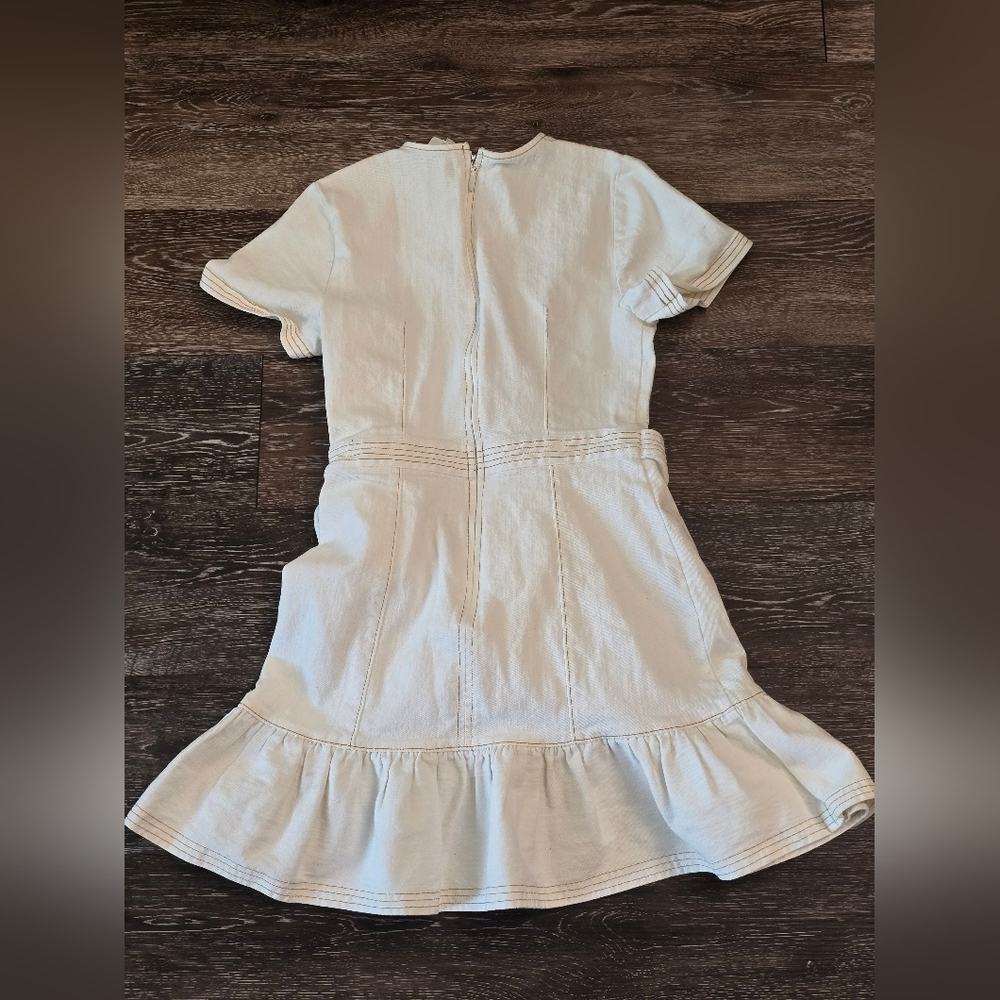 Denim Josi Dress in WhiteCinq a SeptColor: White - Picture 4 of 13